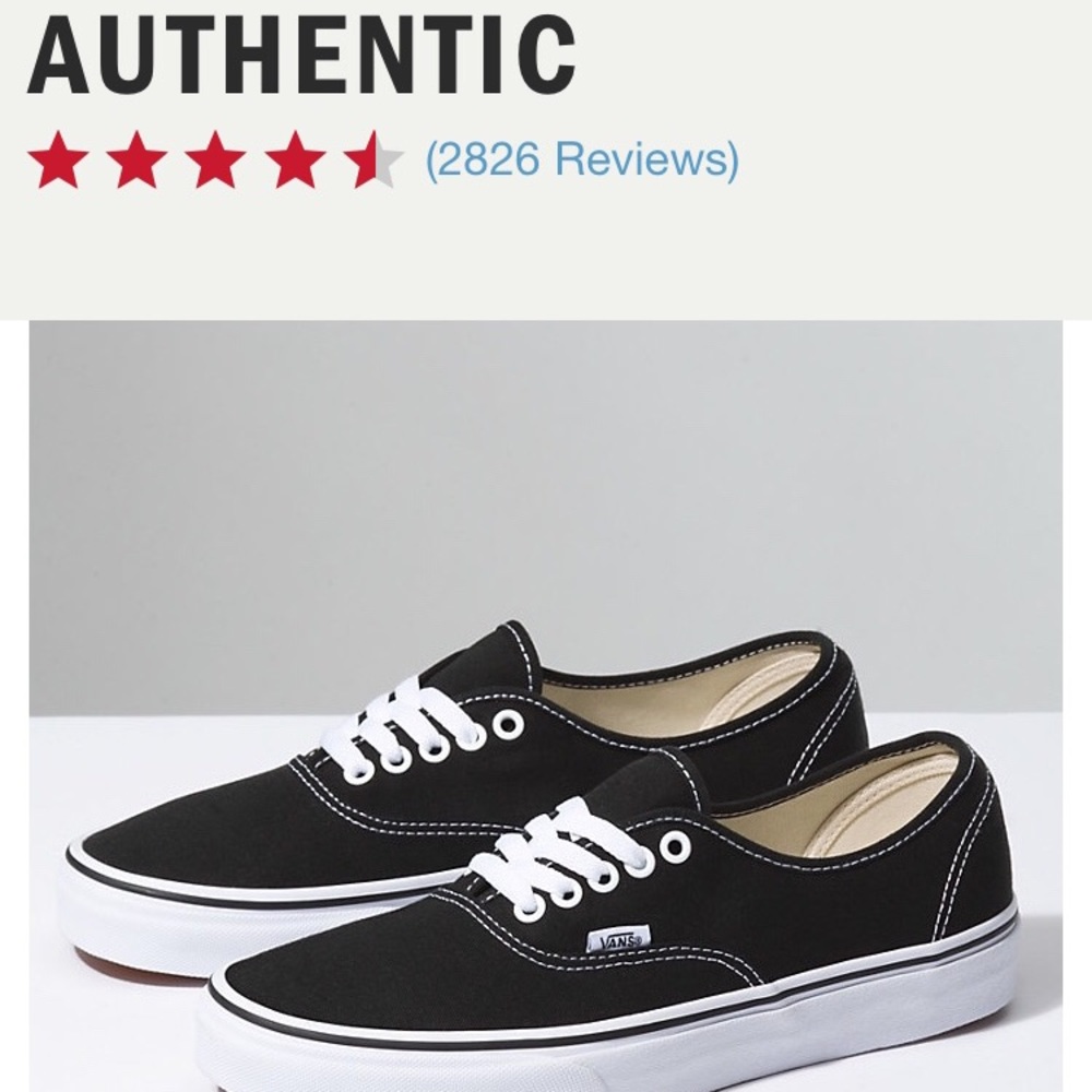 BRAND NEW Vans Black Lace-Up